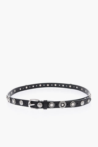 Cintura B-GAUCHO in Pelle con Borchie all Over 20mm
