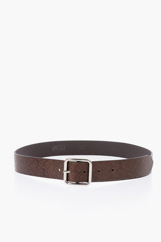 35mm All Over Logo Leather B-OMNI Belt