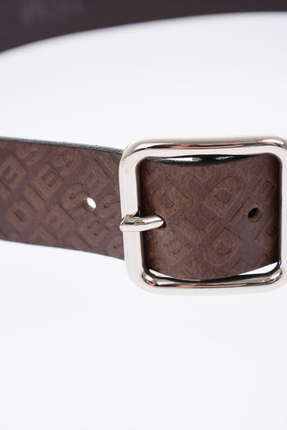 35mm All Over Logo Leather B-OMNI Belt