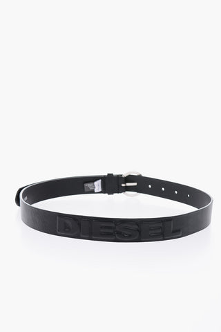 30mm Leather B-RING Belt with Round Buckle