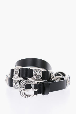 20mm All Over Studded Leather B-SNAKY Belt