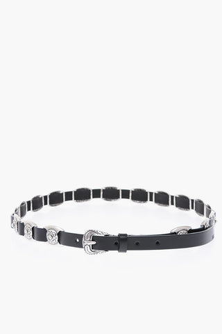 20mm All Over Studded Leather B-SNAKY Belt