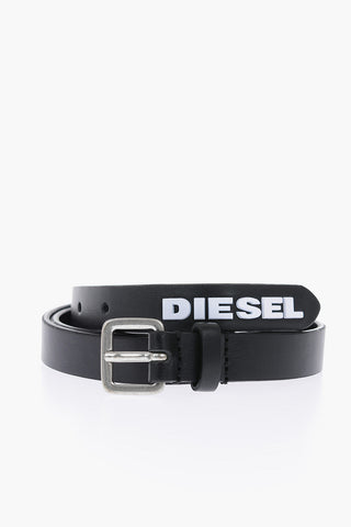 20mm Faux Leather B-LOWGO Belt with Embossed Logo