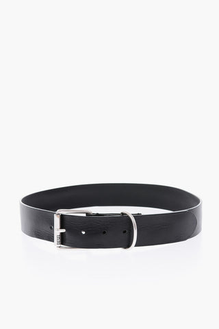 solid color leather B-5P belt 40mm