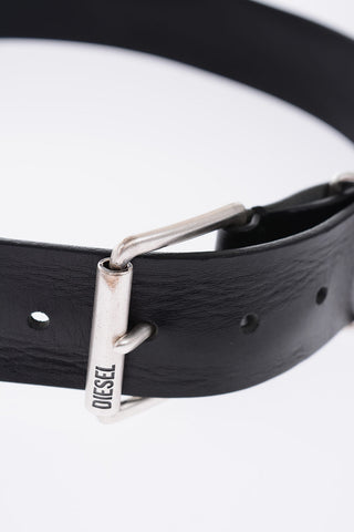 solid color leather B-5P belt 40mm