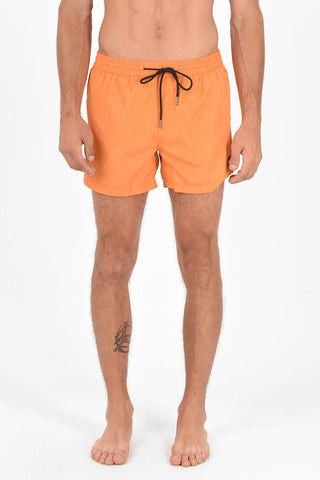 Solid Color ETHNIC Boxer Swimsuit with Drawstring Waist