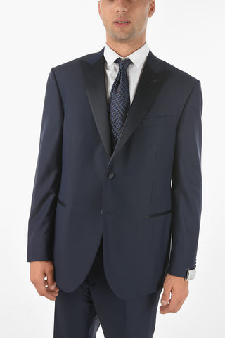 3-Piece CERIM.ACADEMY Suit with Satin Peak Lapel
