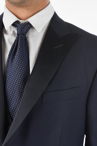 3-Piece CERIM.ACADEMY Suit with Satin Peak Lapel
