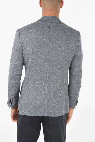Virgin Wool Silk ACADEMY SOFT Blazer with Notch Lapel