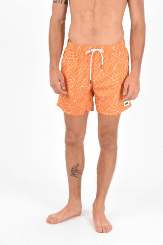 Printed KARL ALL OVER Boxer Swimsuit