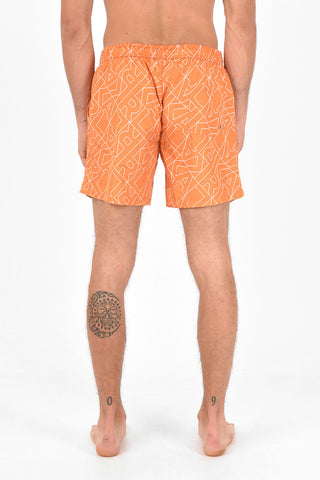 Printed KARL ALL OVER Boxer Swimsuit