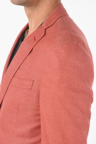 Virgin Wool Silk GATE Blazer with Notch Lapel