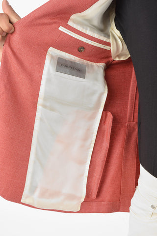 Virgin Wool Silk GATE Blazer with Notch Lapel