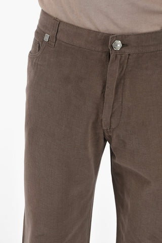 ID COUTURE Moleskin Cotton Pants with 5 Pockets