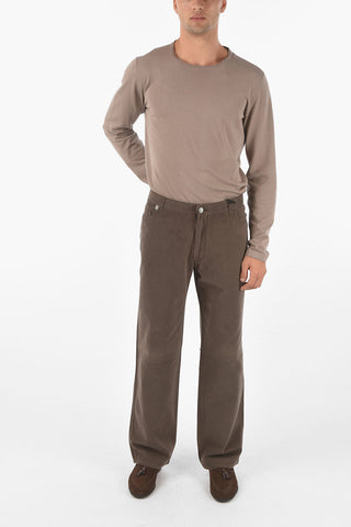 ID COUTURE Moleskin Cotton Pants with 5 Pockets