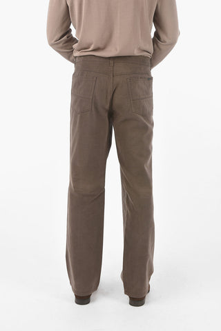 ID COUTURE Moleskin Cotton Pants with 5 Pockets