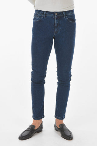 CC COLLECTION Stretched Cotton Dark-wash GULF Jeans 17cm