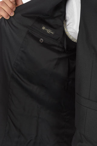 3-Piece Lurex Pinstriped Suit with Peak Lapel