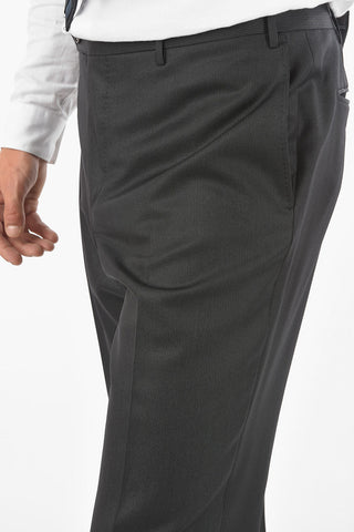 3-Piece Lurex Pinstriped Suit with Peak Lapel