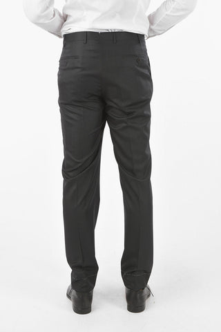 3-Piece Lurex Pinstriped Suit with Peak Lapel