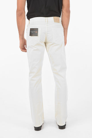 ID LUXURY DENIM Pantaloni in Denim a 5 Tasche con Logo Ricamato