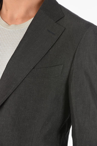 CC COLLECTION Flax Cotton REWARD Blazer with Notch Lapel