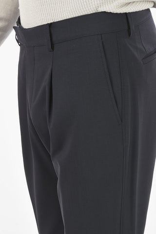 CC COLLECTION Virgin Wool RESET Capri Pants with Single Pleat