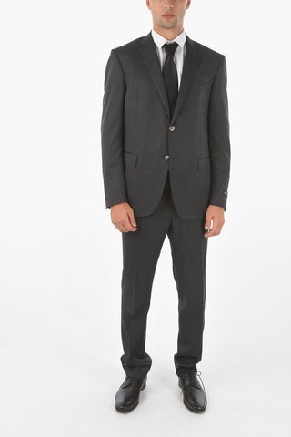 virgin wool side vents notch lapel ACADEMY 2-button suit