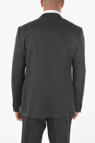 virgin wool side vents notch lapel ACADEMY 2-button suit