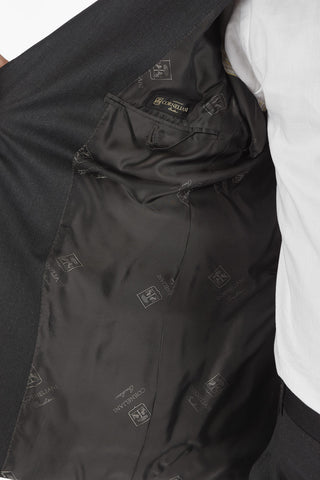 virgin wool side vents notch lapel ACADEMY 2-button suit