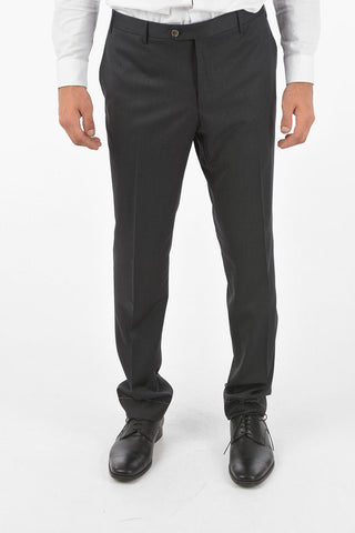 virgin wool side vents notch lapel ACADEMY 2-button suit