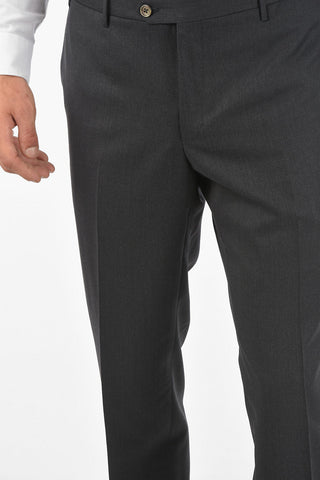 virgin wool side vents notch lapel ACADEMY 2-button suit