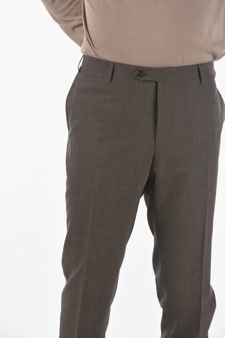 Virgin Wool ACADEMY 4-pocket Pants with Bird's Eye Pattern