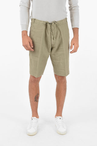 ID Shorts in Lino con Elastico in Vita