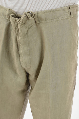 ID Shorts in Lino con Elastico in Vita