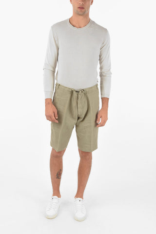 ID Shorts in Lino con Elastico in Vita