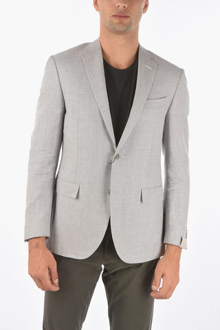 Flax Blend ACADEMY Blazer with Notch Lapel