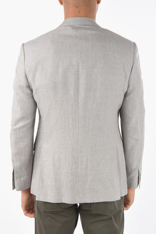 Flax Blend ACADEMY Blazer with Notch Lapel