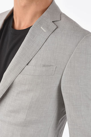 Flax Blend ACADEMY Blazer with Notch Lapel