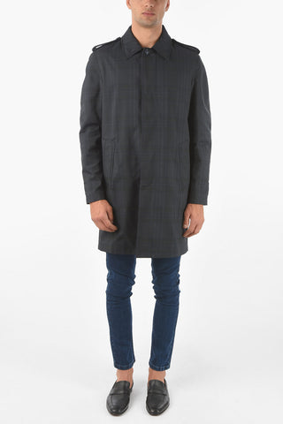 Tartan ASBURGO Trench with Ray Skin Inned Pocket