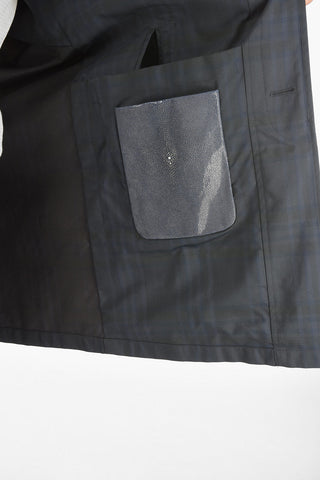 Tartan ASBURGO Trench with Ray Skin Inned Pocket