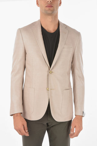 Silk Virgin Wool GATE Blazer with Notch Lapel