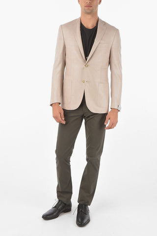 Silk Virgin Wool GATE Blazer with Notch Lapel
