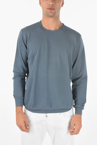 Hopsack-Cotton Crewneck