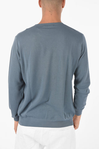 Hopsack-Cotton Crewneck