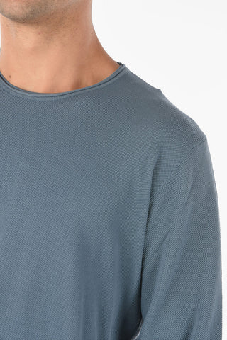 Hopsack-Cotton Crewneck