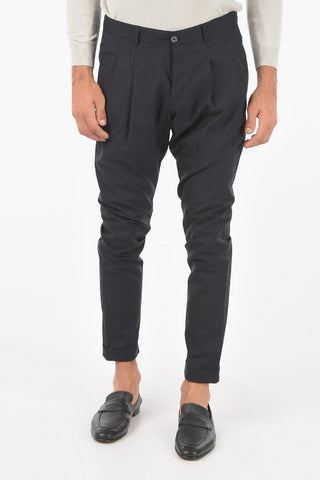 CC COLLECTION Virgin Wool Blend Pants with Double-pleat