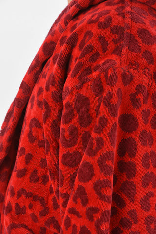 HOME animal patterned sponge bathrobe with hood