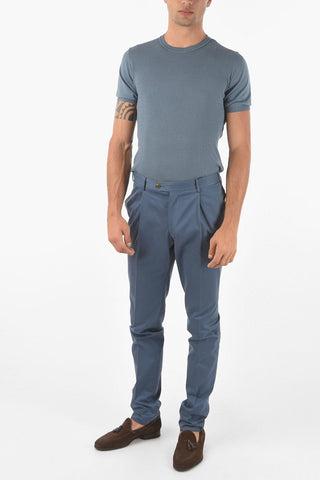 Cotton Cashmere ACADEMY Single-pleated Chino Pants