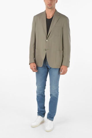 Silk IDENTITY Blazer with Notch Lapel